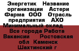 Энергетик › Название организации ­ Астери-Фарма, ООО › Отрасль предприятия ­ АХО › Минимальный оклад ­ 1 - Все города Работа » Вакансии   . Ростовская обл.,Каменск-Шахтинский г.